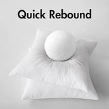 MIULEE Shredded Memory Foam Pillow Inserts, Set of 2 18x18 Premium Filling Decorative Throw Pillows, Soft Support Stuffer for Sofa Bed Living Room