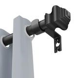 Curtain Rods for Windows 35-47 inch, 5/8 inch Matte Black Curtain Rod with Brackets Adjustable Telescoping for Bedroom Kitchen Study Living Room