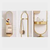 Decorative Luxury Full-Length Mirror Home Use Women's Bedroom Floor-Standing Dressing Rotatable for Living Room