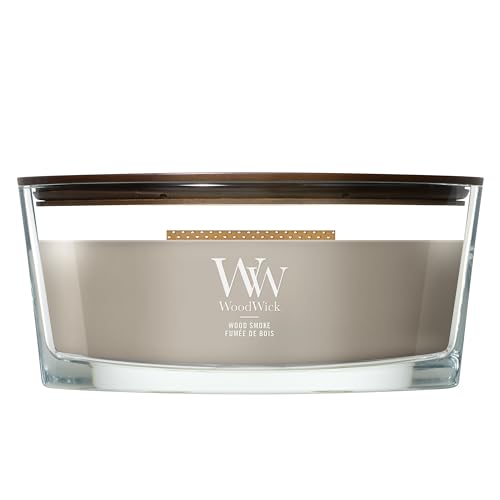 WoodWick Scented Candle | Ellipse Candle | Wood Smoke | Perfect Gifts for Women