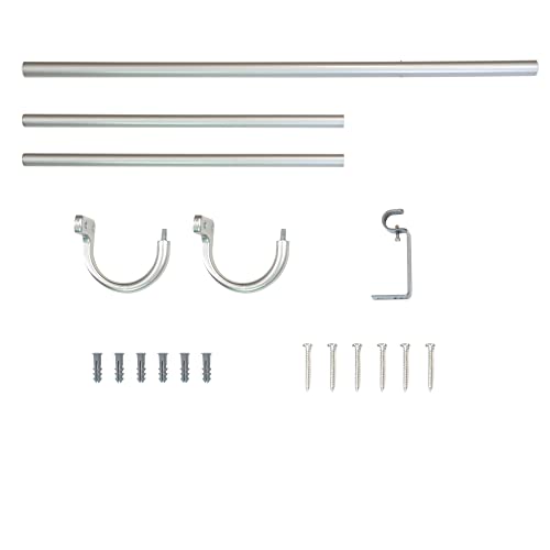 Rolando 5/8" Room Darkening Rod Set 28-48" White