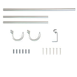 Rolando 5/8" Room Darkening Rod Set 28-48" White