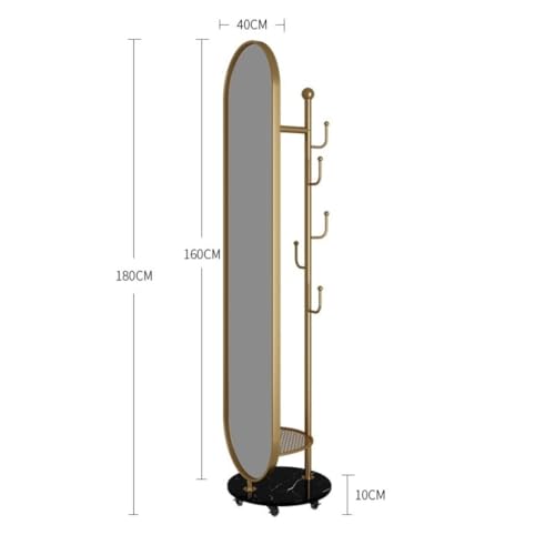 Full-Length Mirror Home Bedroom Full-Length Floor Mirror Dressing Mirror Hanging Hanger Combination Rotatable Fitting Mirror Full Length Floor Mirror (C)