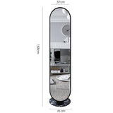 Full-Length Mirror Home Bedroom Dressing Mirror Full-Body Floor Mirror Hanging Hanger Combination Vertical Rotatable Fitting Mirror Full Length Floor Mirror (A)