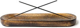 Bless-International Traditional-Handmade-Tray-Burner Wooden-Trat-Incense-Stick-Holder Ash-Catcher-Stand for-Aromatherapy-Meditation-Yoga (11x4x1.22 Inches)