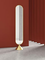 Decorative Mirror Full-Length Floor-to-Ceiling Bedroom Home Living Room Vertical Small Apartment Fitting Dressing for Living Room(Gold,180cm)