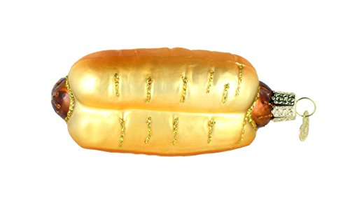Old World Christmas Ornaments: Hot Dog Glass Blown Ornaments for Christmas Tree (32050)