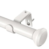 SIMEWIN Heavy Duty White Curtain Rods for Windows 48 to 84 Inches, White 1" Adjustable Curtain Rods with Diamond Finials for Bedroom, Living Room, Patio, Kitchen