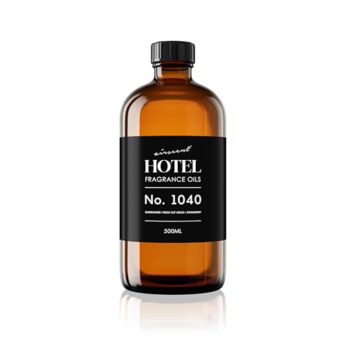 AirScent Central Park Hotel Diffuser No. 1040 - Elderflower Fresh Cut Grass Strawberry - Premium Fragrance Oil for Ultrasonic and Waterless Diffusers and Crafting - 500 mL, 16.9 fl oz Bottle