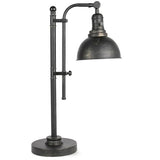 VONLUCE Rustic Desk Lamp Bronze Adjustable, Industrial Style Metal Task Lamps 25"-29", Vintage Work Light, Far