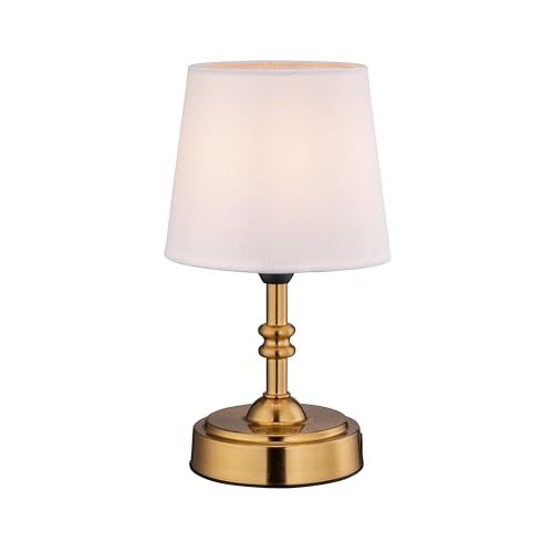 O’Bright Seraph mini – Cordless LED Table Lamp with Dimmer, Built-in Rechargeable Battery, 3-Level Brightness, Patio Table Lamp, Bedside Night Lamp, Ambient Light for Restaurant, Antique Brass