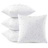 MIULEE Outdoor Pillow Inserts 18x18 Pack of 4 Waterproof Throw Pillow Inserts Decorative 100% Virgin Fibers Filling for Patio Sofa Couch