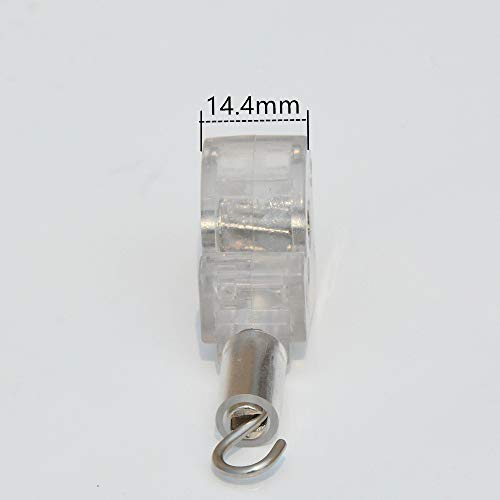 2pcs 1" Blinds Wand Tilter Mechanism with D Shaped Gear 5/32" Hook Connection for Aluminum or Vinyl mini Blinds with Measure 1" x 1" headrail