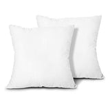 EDOW Throw Pillow Inserts, Set of 2 Lightweight Down Alternative Polyester Pillow, Couch Cushion, Sham Stuffer, Machine Washable. (White, 26x26)