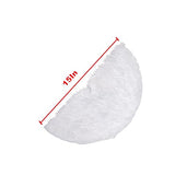 Christmas Tree Skirt Decoration 15" Mini Plush White Faux Fur Xmas Tree Skirt Decorations for Christmas Party Holiday Deco