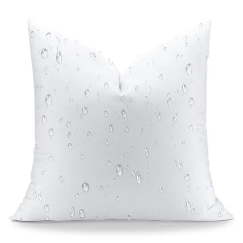 Artscope 20x20 Outdoor Pillow Inserts, Synthetic Down Waterproof Throw Pillow Inserts, Soft Decorative Outdoor Pillows for Couch Sofa Bed Patio Furniture