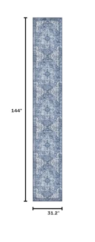 2.6x12 Washable Runner Rug, Non Slip Area Rug for Hallway Kitchen