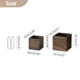 NUPTIO Wooden Box for Centerpiece Wedding: 6 Pcs Rustic Square Planter Box for Christmas Table Fall Decorations - 4×4" & 5×5" Small Wood Vases Flower Pots for Windowsill Home Garden Decor