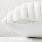 Faux Fur Decorative Throw Pillow Covers 26x26 Set of 2, White