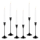 Candlestick Holders, 6PCS Metal Taper Candle Holder, Black Candle Holders for Candlesticks, Candle Holder for Wedding Fireplace Mantel Housewarming Gift