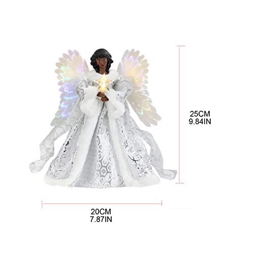Christmas Tree Top Angel Led Light Party Background Decor Acrylic Ornament for Wedding Birthday