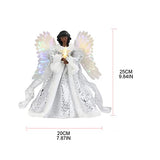 Christmas Tree Top Angel Led Light Party Background Decor Acrylic Ornament for Wedding Birthday