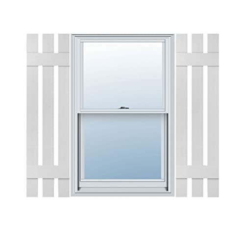 Mid America 00031235004 Standard Size Three Board Spaced Vinyl Shutters, w/Installation Shutter-Lok's & Matching Screws (Per Pair), 004, 12'W x 35'H, Wedgewood Blue