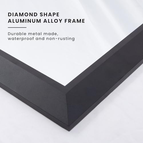 Amorho Black Bathroom Mirror, 24x36 Inch Thick Metal Framed Wall Mirrors for Over Sink, Bedroom, Living Room, Entryway, Rectangle Wall-Mounted Mirrors(Horizontal/Vertical).