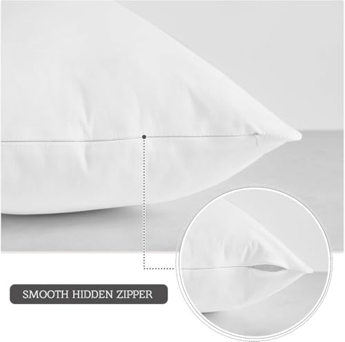 MoonRest® Premium Lumbar Polyester 100% Cotton Fabric Filled with 100% Pure Virgin Synthetic Fiberfill Decorative Throw Pillow Insert Stuffer Form for Sofa Couch Cushion Bedroom 14x36”