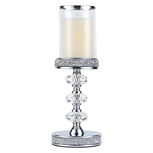 Candle Holder, Pillar Candle Holders, Crystal Candlesticks Holder for Wedding, Parties, Events, Chirstmas,Home Decor, Table Centerpieces CH048LD
