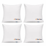 MIULEE Set of 4 Decorative Outdoor Pillows with Printed Pattern 18x18 Waterproof Throw Pillow Inserts with 90GSM Cover, Water Resistant Garden Cushion with Visible Print Design for Patio and Balcony