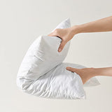 basic home 28x28 Euro Pillow Inserts-Shredded Memory Foam Fill-High Density Throw Pillow Inserts with Long Support-Home Couch Hotel Collection-Cotton Fabric-2 Pack
