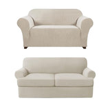 PrinceDeco Stretch Loveseat Sofa Cover Bundle T Cushion Loveseat Slipcover, Island Fossi