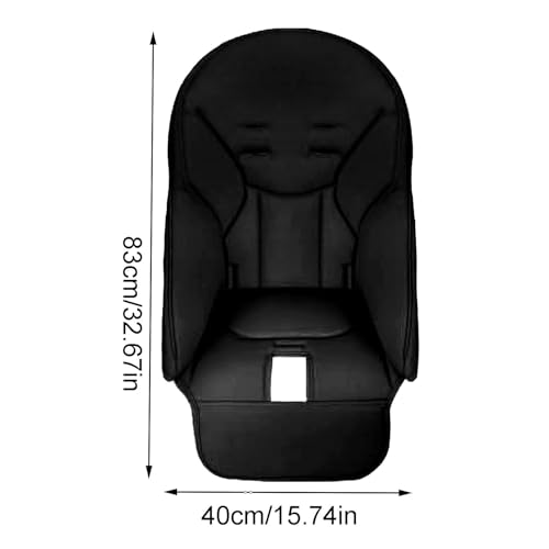 High Chair Cushion, Baby Dining Chair Seat Cover, Seat Cushion Breathable Pad, Foldable Baby Highchair Cover, Protects from Spills and Crumbs for Baoneo, Kosmic Jané, Siesta Zero3 (Black)