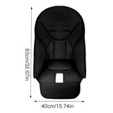 High Chair Cushion, Baby Dining Chair Seat Cover, Seat Cushion Breathable Pad, Foldable Baby Highchair Cover, Protects from Spills and Crumbs for Baoneo, Kosmic Jané, Siesta Zero3 (Black)