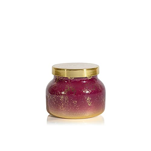 Capri Blue Glimmer Jar Candles - Luxury Holiday Scented Candles for Home - Long Lasting Soy Wax Blend - Scented Holiday & Home Decor - Tinsel & Spice Signature Petite Jar (8 oz)