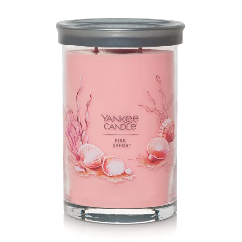 Yankee Candle Pink Sands Scented, Signature 20oz Large Tumbler 2-Wick Candle, Over 60 Hours of Burn Time (Pack of 2)