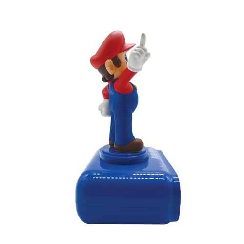 LEXiBOOK, Super Mario, Mario Nightlight Alarm Clock, Sounds and Melodies, LCD Backlit Screen, Luminous, Snooze, Red/Blue, RL800NI