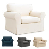 Ektorp Chair Cover Replacement for IKEA Ektorp Armchair Cover, Ektorp Chair Slipcover, Ektorp Cover Only!(Daily Off White)