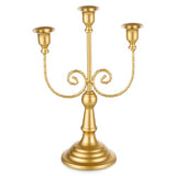 Romadedi Gold 3 Arm 11.8" Candelabra Candle Holders
