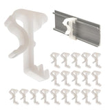 Amazing Drapery Hardware Premium White Plastic Wood Blind Valance Retainer Clips, 20 Pack-UV-Resistant - Ideal for 2-Inch Blinds, Mini Blinds, and as Hidden Valance Clips