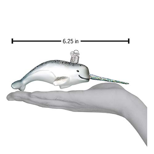 Old World Christmas NARWHAL Ornament, Multi 2x6