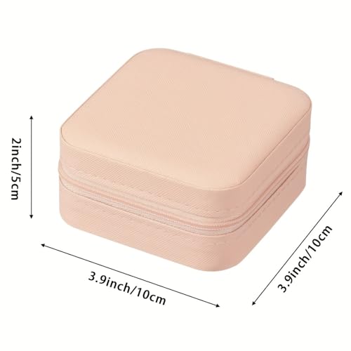 PU Leather Small Jewelry Box, Travel Portable Jewelry Case for Ring, Pendant, Earring, Necklace, Bracelet Organizer Storage Holder Boxes-Purple