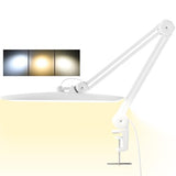 3000 Lumens Adjustable LED Desk Lamp & Task Lamp - Bright, Dimmable Lighting for Office, Crafts, Nails &Salon with Clamp (CCT, White)