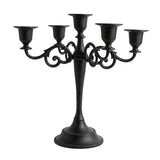 Rely+5-Arm Matte Black Metal Candelabra Halloween Taper Holder Decor