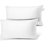 Nestl Throw Pillows for Couch, 12x18 Pillow Insert, Soft Throw Pillow, Lightweight 12x18 Pillow Inserts, Machine Washable Sofa Pillows, White Throw Pillows Premium Throw Pillow Insert 12x18 Set of 2