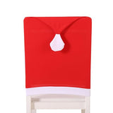Chair Back Christmas Kitchen Chair Slipcovers in Santa Hat Shape for Holiday Decoration Chair Covers