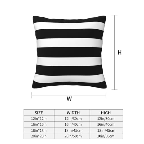 Stripe Black and White Farmhouse Throw Pillow Covers 18x18 in Pillow Case Soft Outdoor Pillow case Cushion Covers Set of 2 for Sofa Bed Bedroom Car Chair Living Room Home Decorative