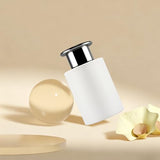 Glass Diffuser Bottles White Diffuser Jars with Silver Caps Set of 4 – 4.2 inches High, 120ml 4.06 Ounce. Fragrance Accessories Use for DIY Replacement Reed Diffuser Sets.