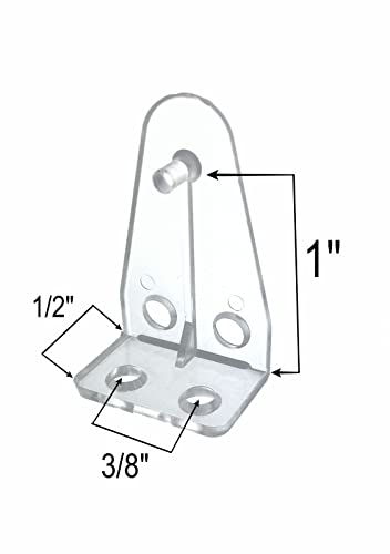 Blind Hold Down Brackets Clear Plastic (4)